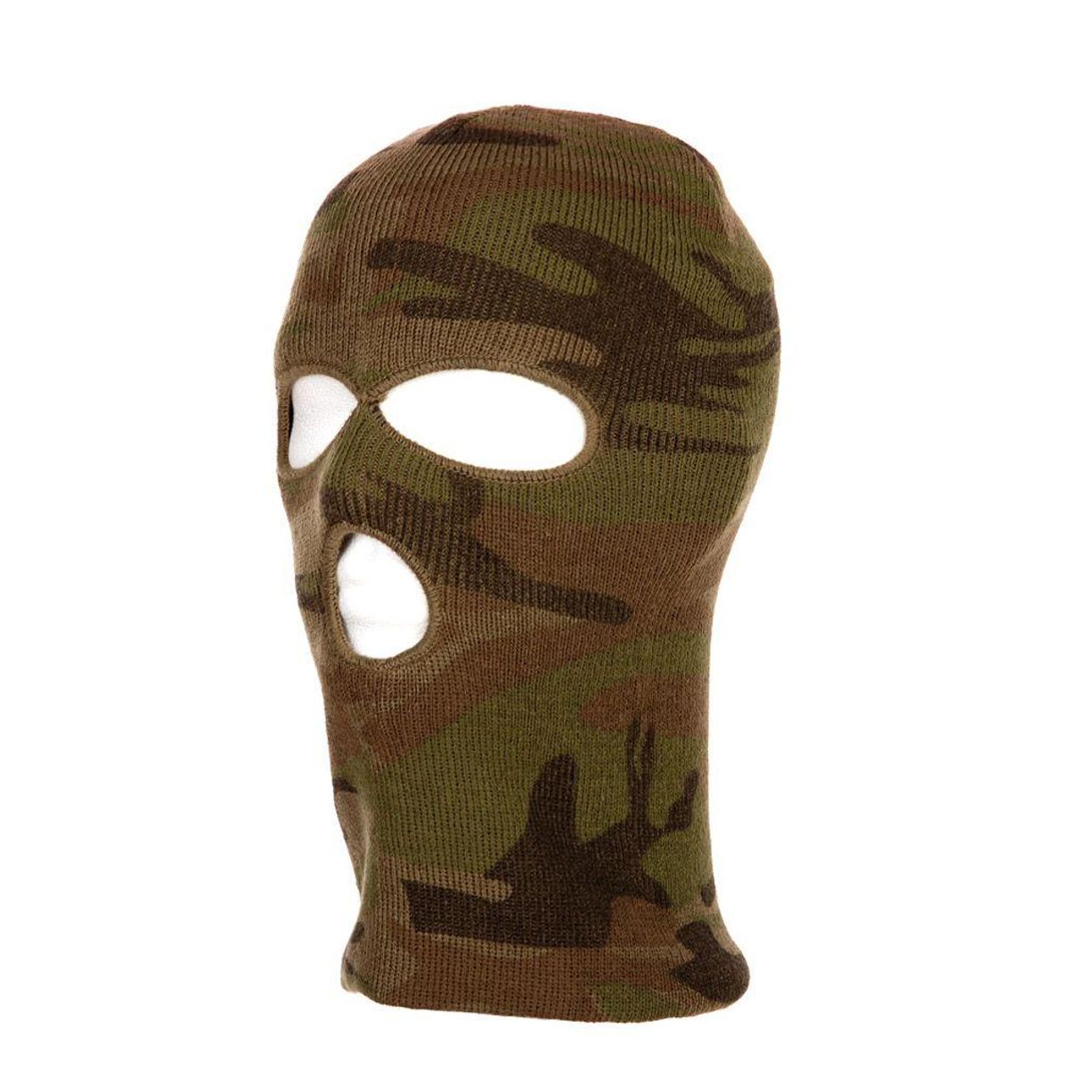 Fostex Akryl Balaclava 3-hul Woodland