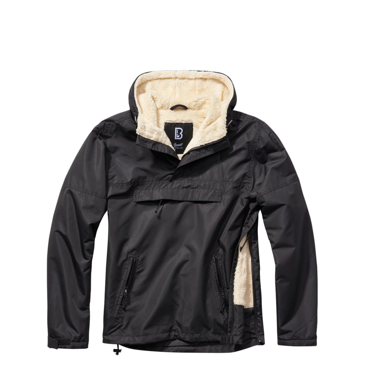 Brandit Windbreaker Anorak - Sherpa foring Sort