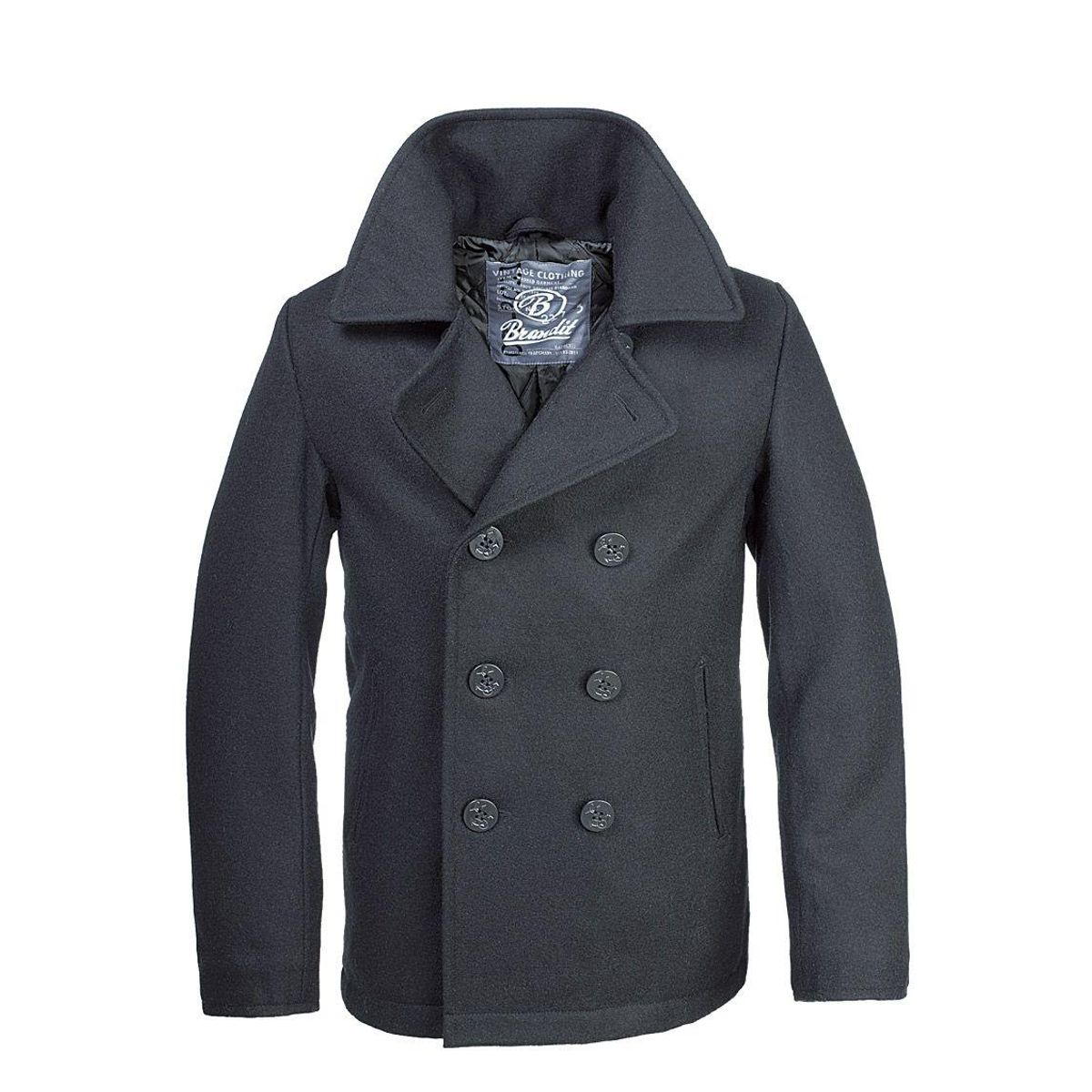 Brandit Pea Coat Black