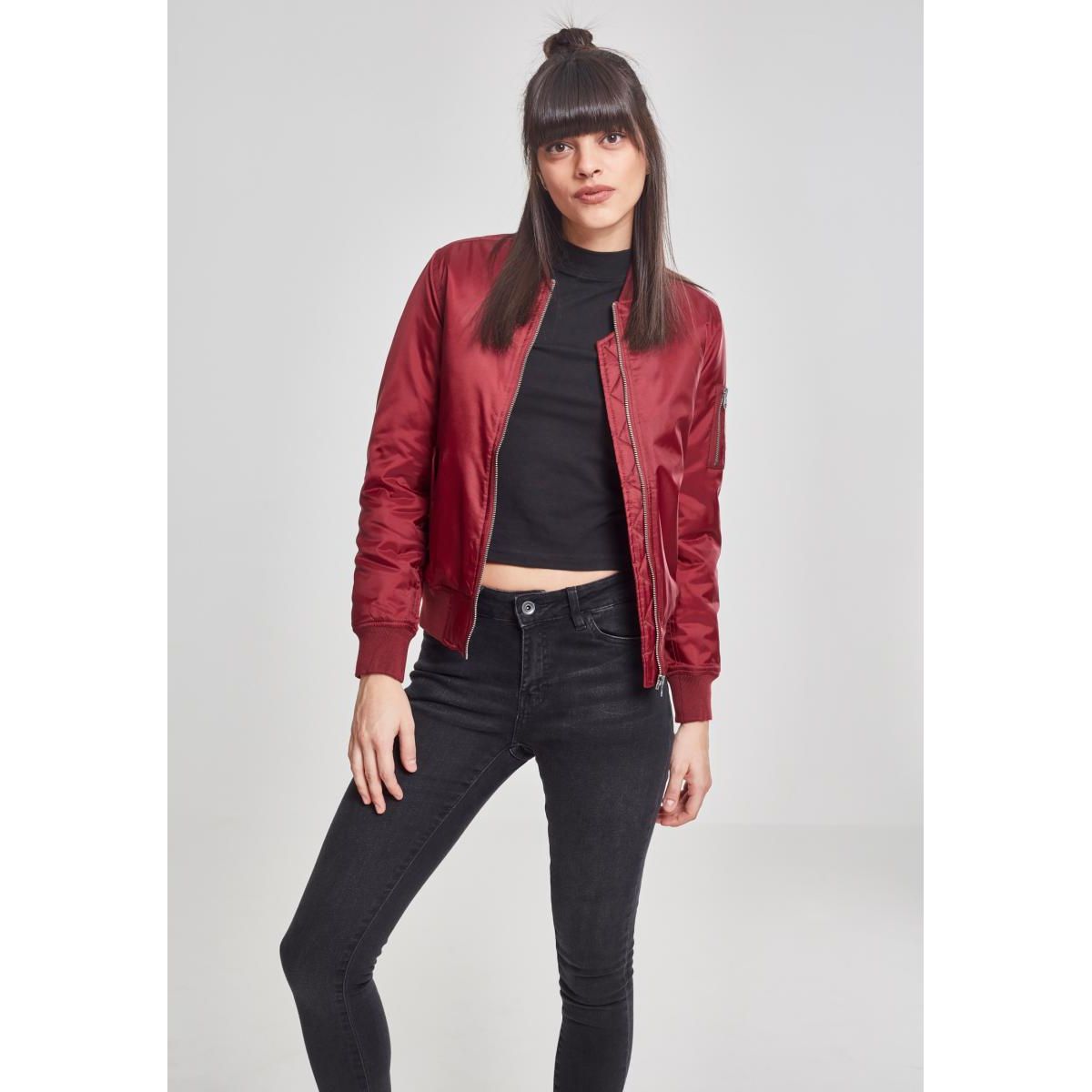 Urban Classics Ladies Basic Bomber Jacket Bordeaux L