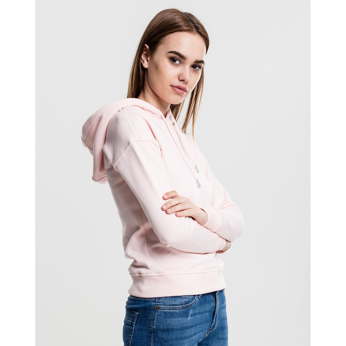 Urban Classics Dame Hoodie Pink