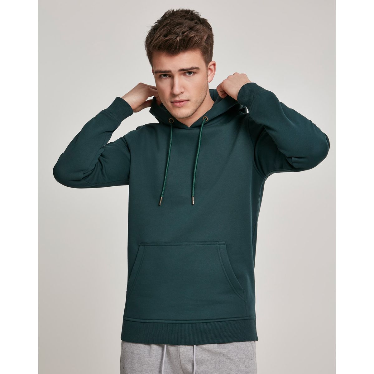 Urban Classics Basis Hoodie Flaskegrøn