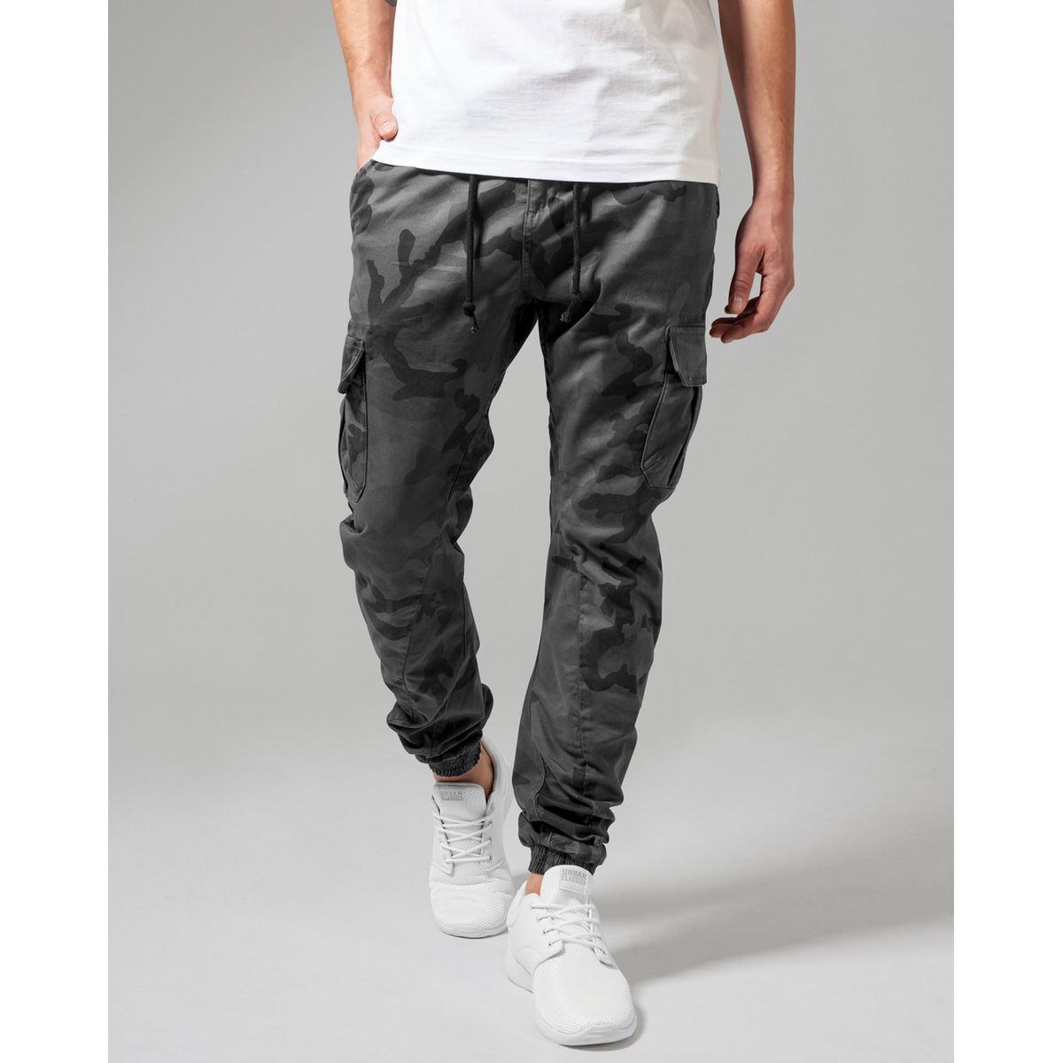 Urban Classics Camo Cargo Joggingbukser Grå Camo