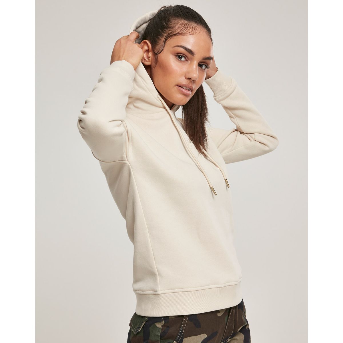 Urban Classics Dame Økologisk Hoodie Sand