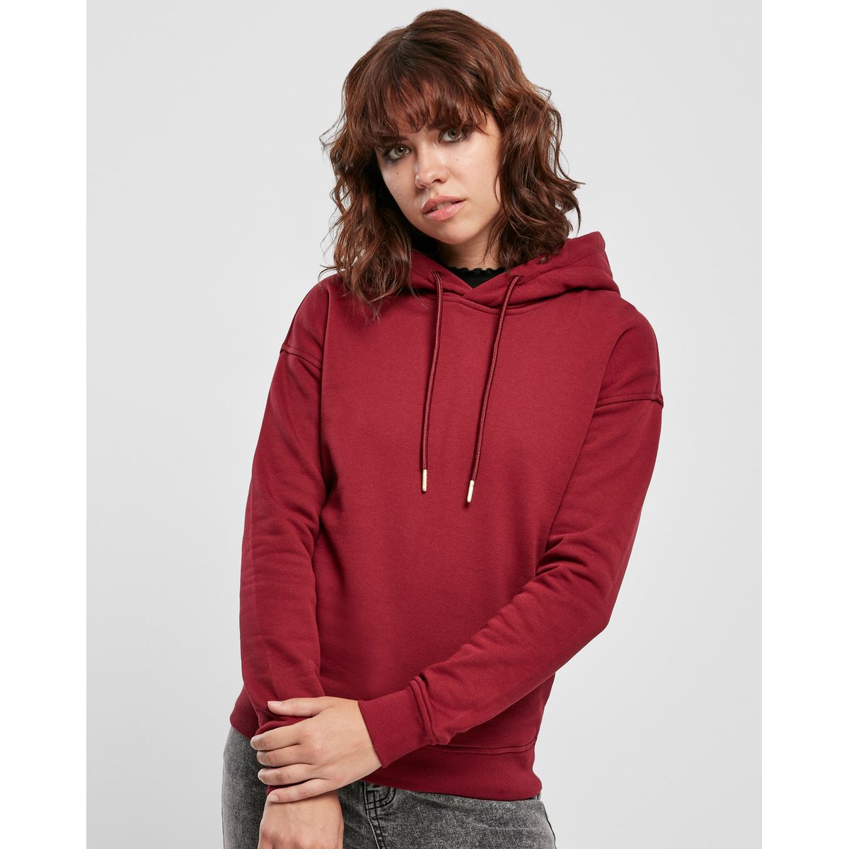 Urban Classics Dame Økologisk Hoodie Bordeaux