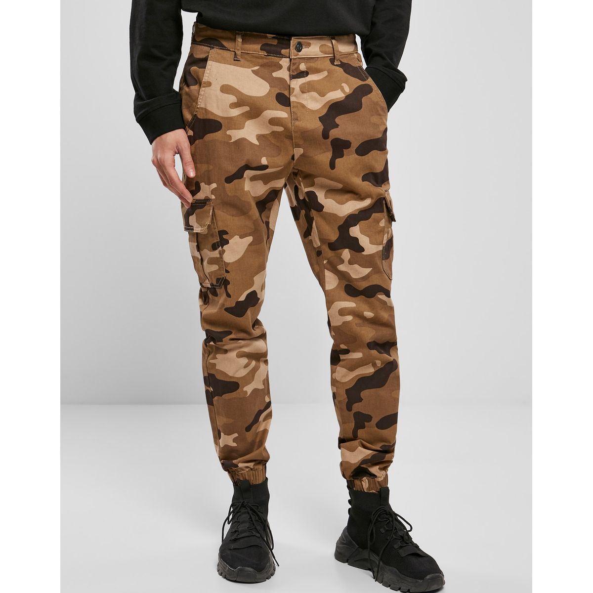 Urban Classics Camo Cargo Joggingbukser 2.0 Mørk Earth camo 28