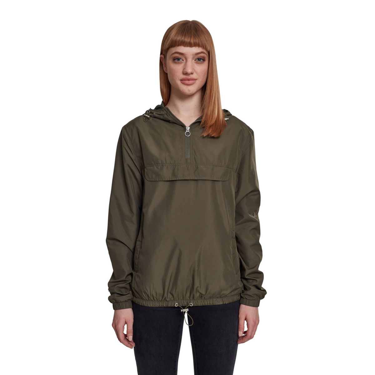 Urban Classics Anorak Dame Mørk Oliven M