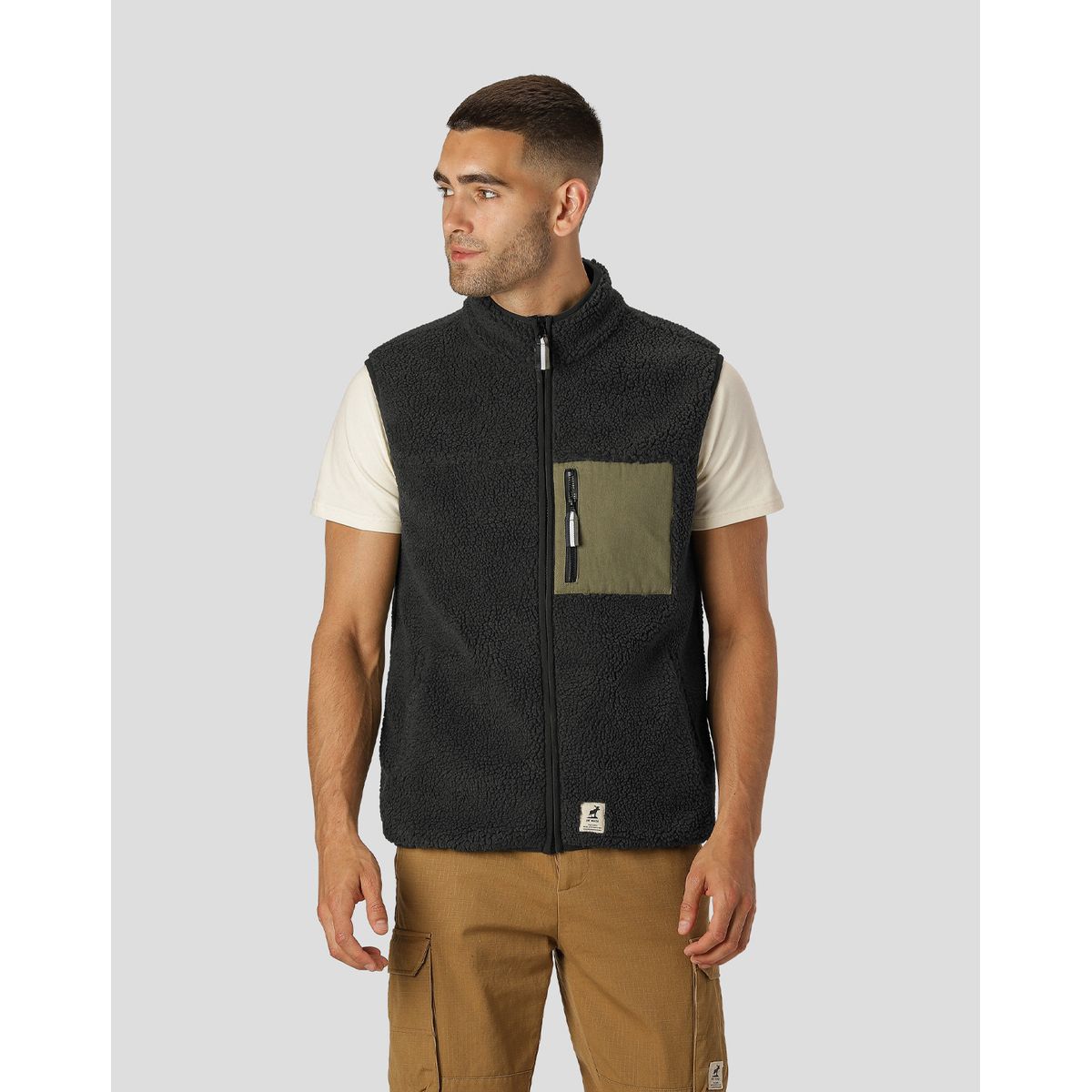 Fat Moose Hugh Fleece Vest Oliven