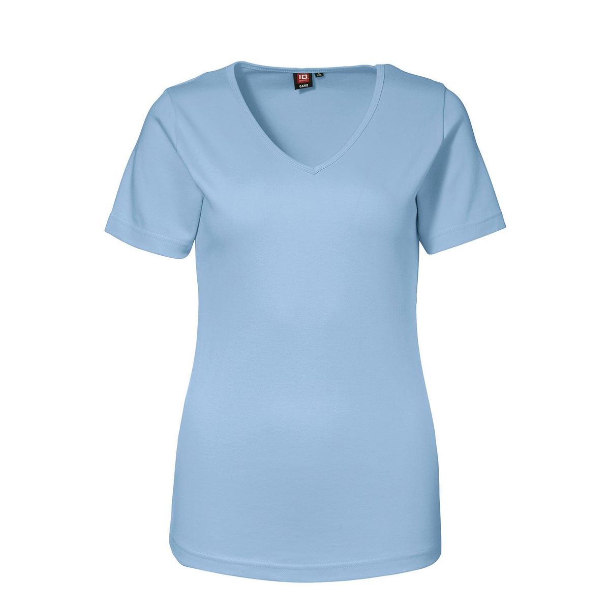 ID Feminin V-hals T-Shirt Light Blå