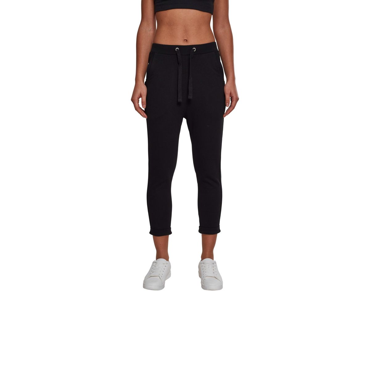 Urban Classics Open Edge Terry Turn Up Sweatpants Dame Bukser