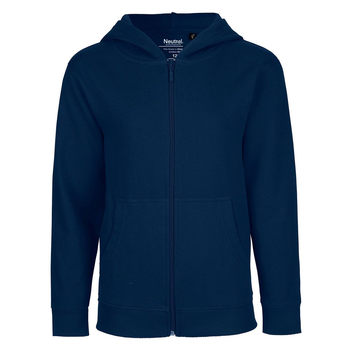 Neutral Børn Hoodie m.lynlås Navy