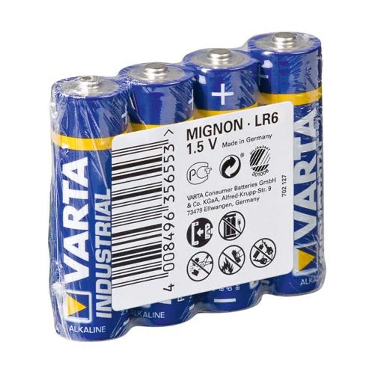 Varta - AA - 4 stk - Alkaline Industrial (1.5V)