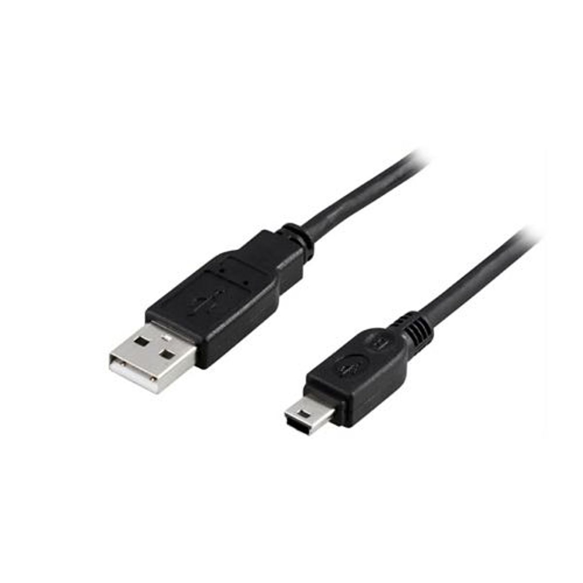 Deltaco - USB 2.0 High Speed kabel (USB-A / USB Mini-B, 5-pin) (Han-Han) (Sort) - 0,50 m