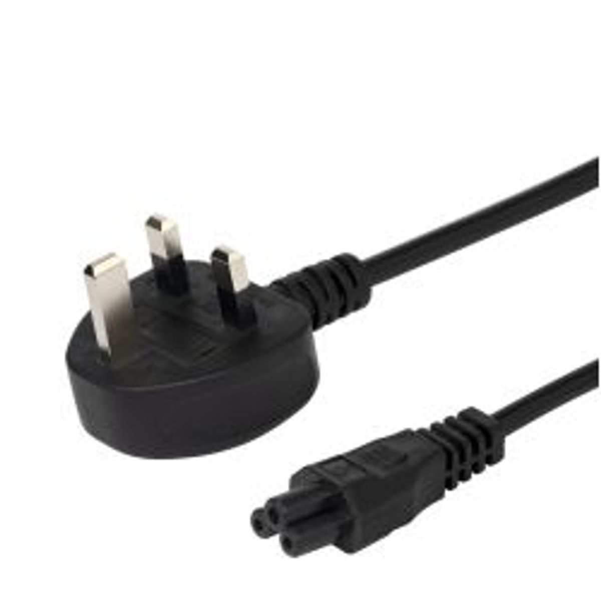 Deltaco Earthed Device Cable, bs 1363 to straight Iec C5, Black, 1m - Ledning