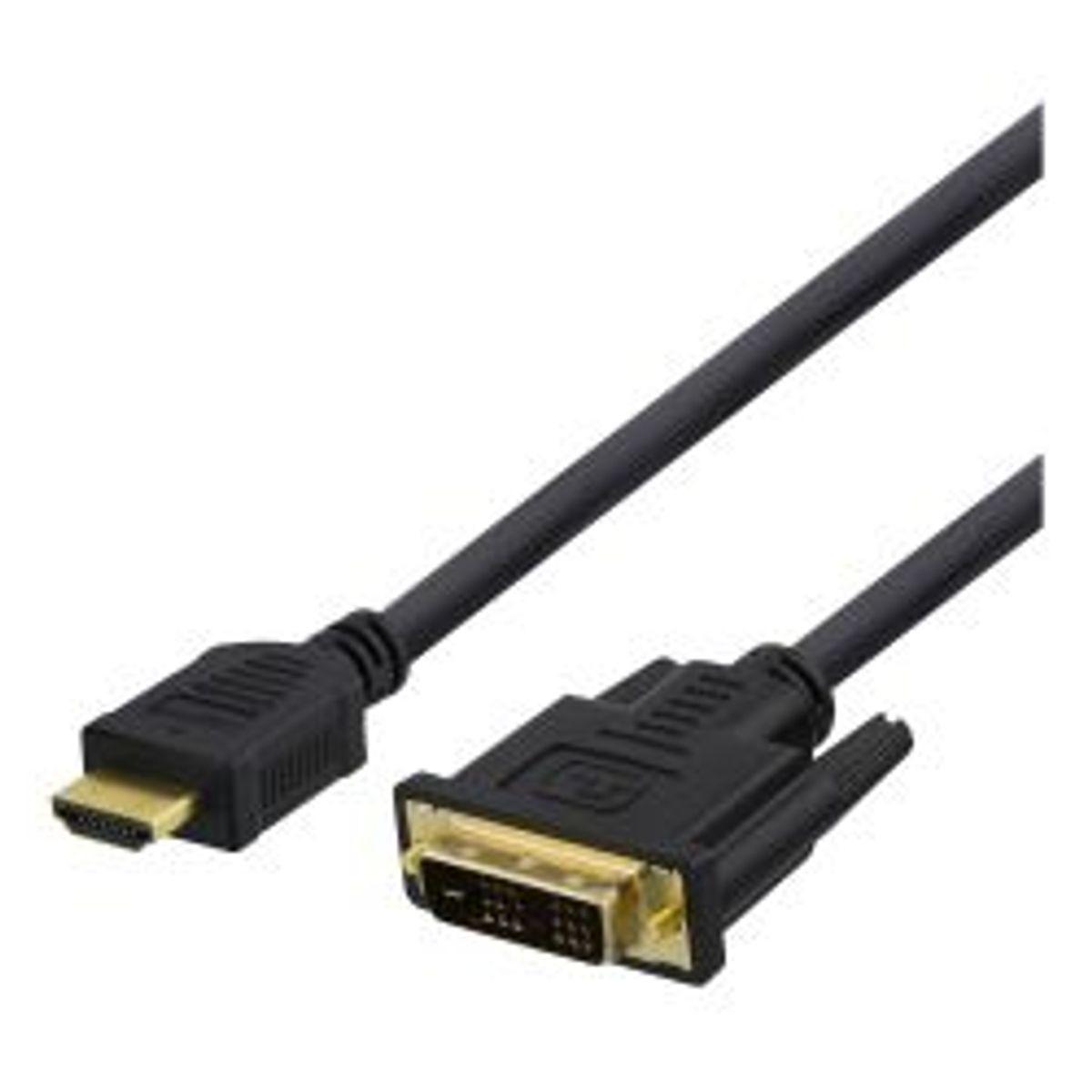 Deltaco Hdmi To Dvi Cable, 2m, Full Hd, Black - Ledning