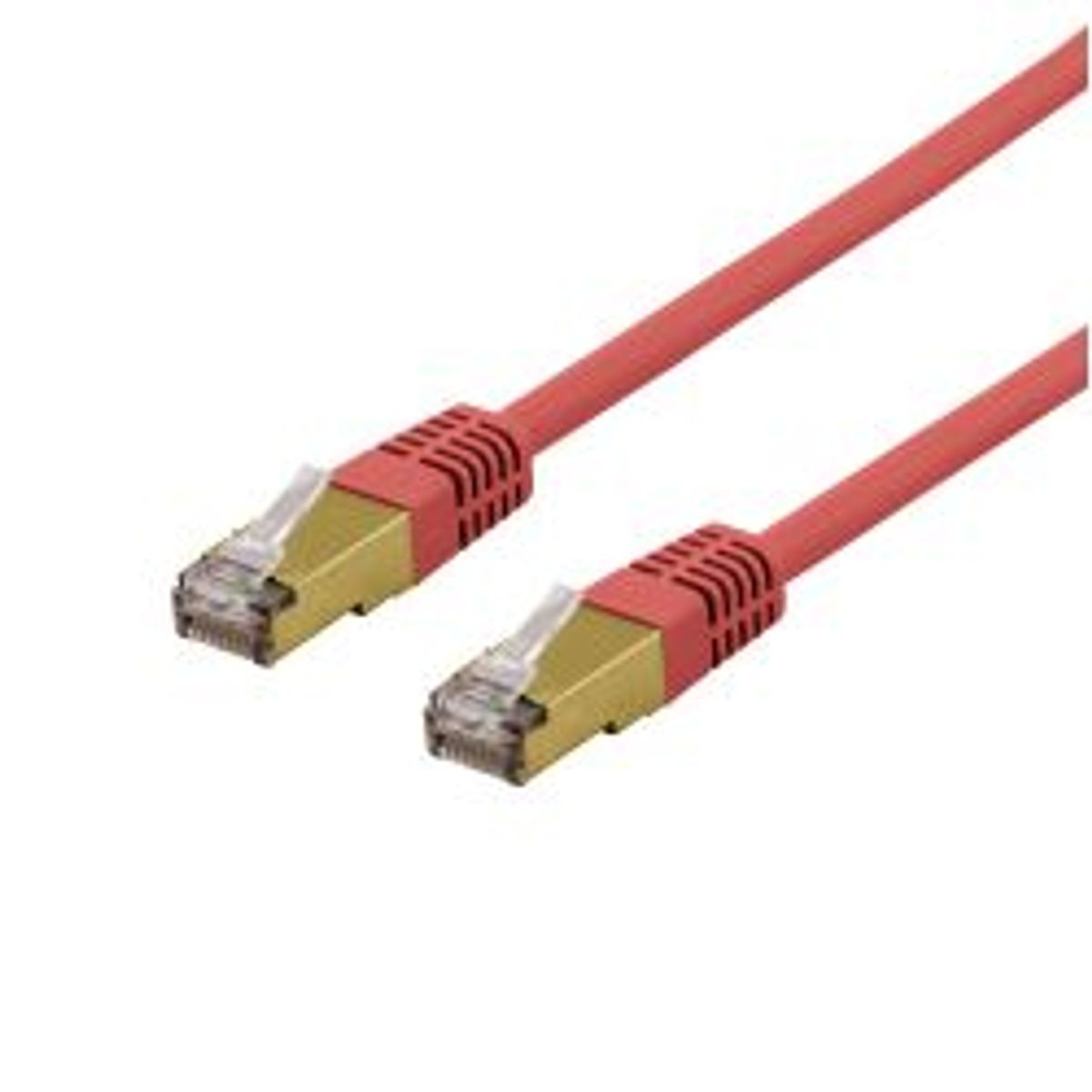 Deltaco S/ftp Cat6a Patch Cable 1m 500mhz Deltacertified Lszh Red - Ledning