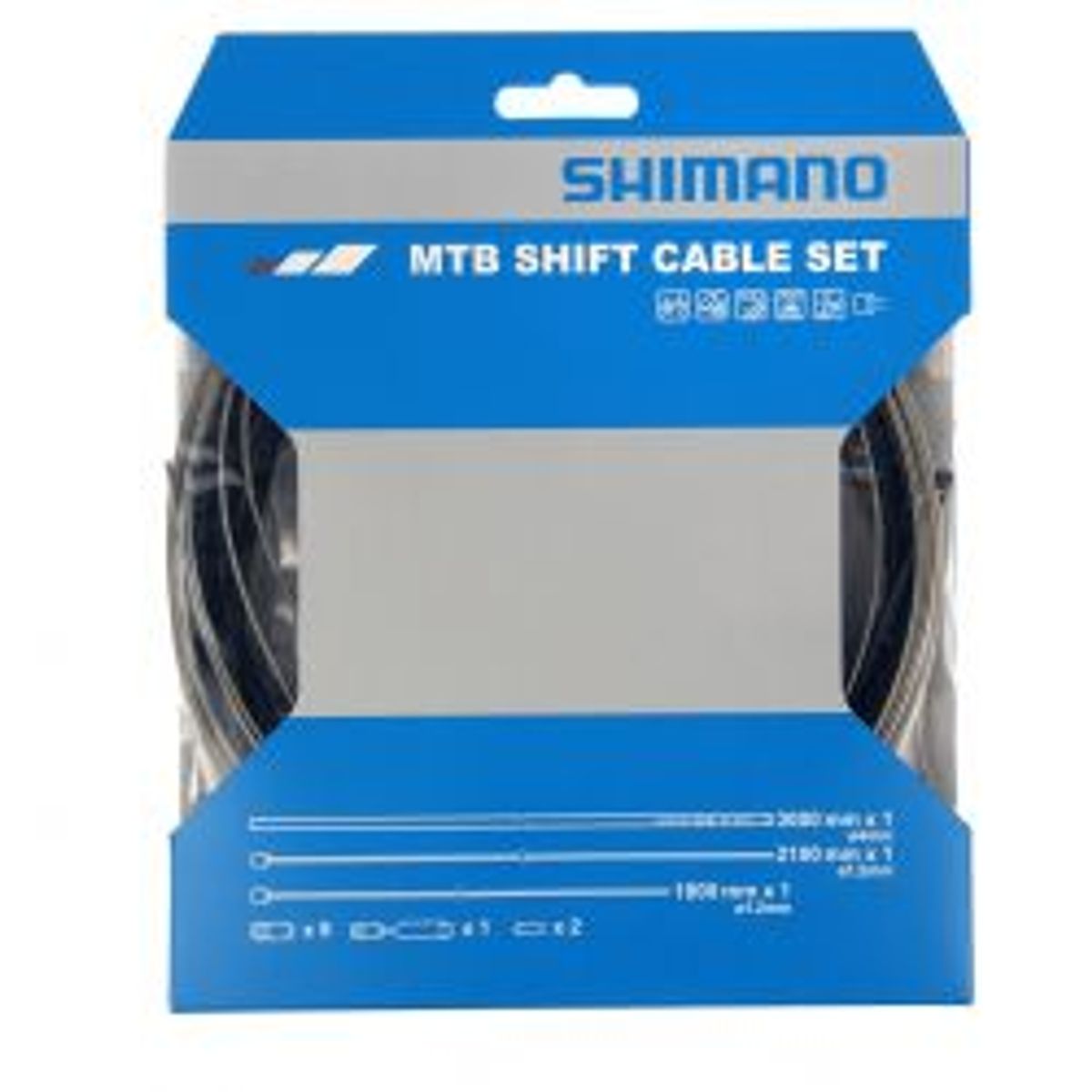 Shimano Gearkabelsæt Mtb Rustfri Sort 300cm Strømpe - Cykelreservedele