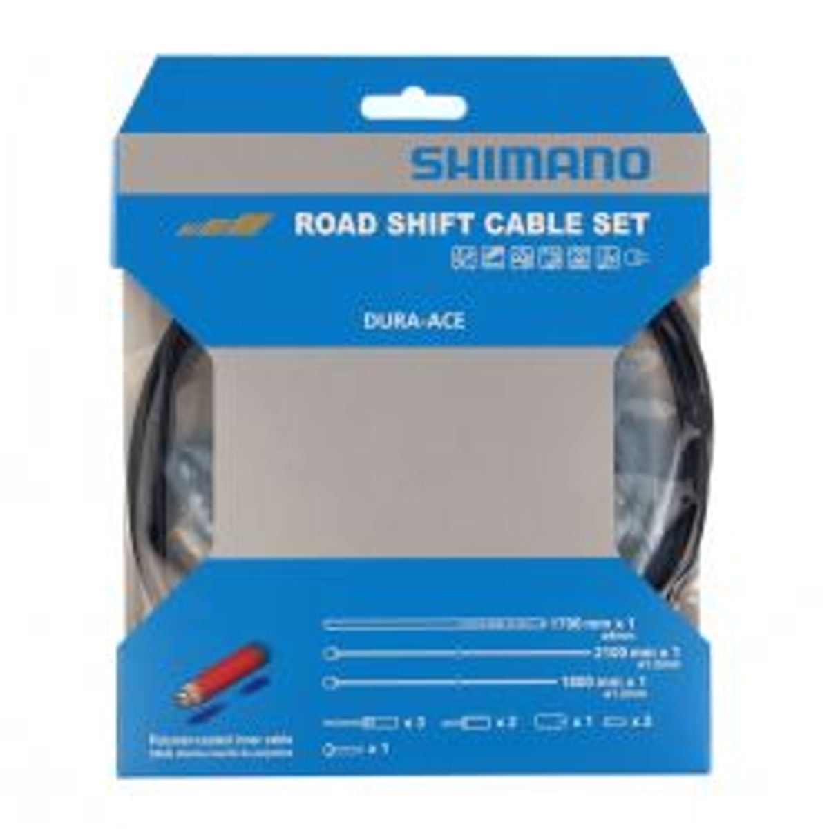 Shimano Gearkabelsæt Racer Da9000 Sort Polymer Belagt Wire - Cykelreservedele