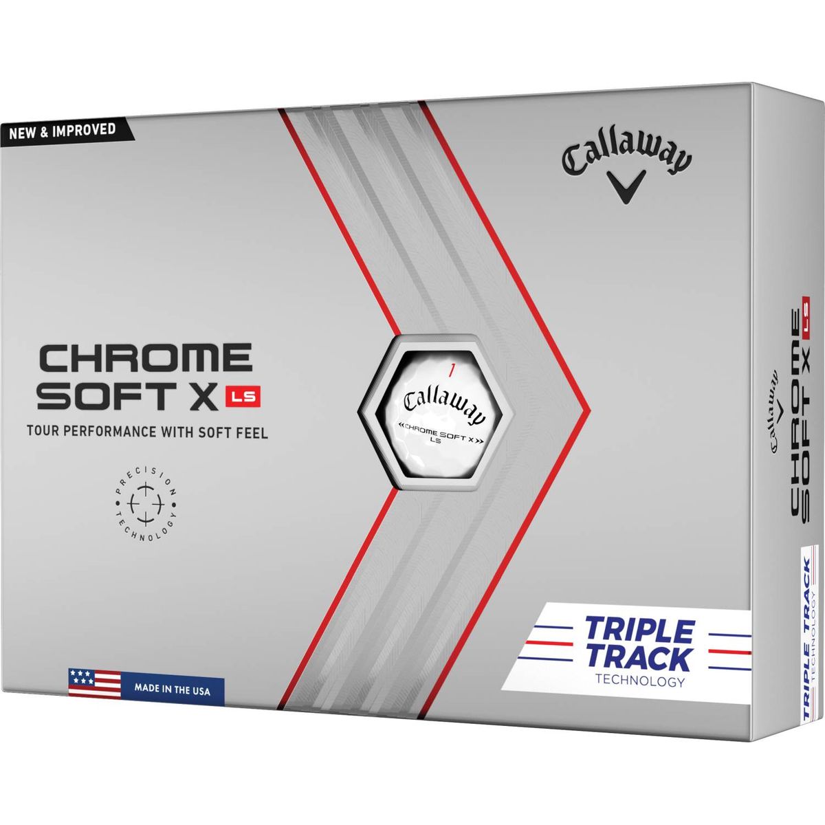 Callaway Chrome Soft X Low Spin Triple Track (2022) Logobolde - Hvid