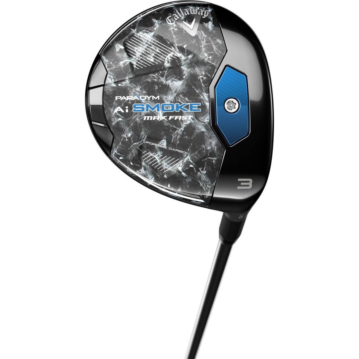 Callaway Paradym Ai Smoke Max Fast Dame Fairwaykølle - Sort - Højre - 16.0° (3 Kølle) - True Temper Eldio White 40 Dame Grafit