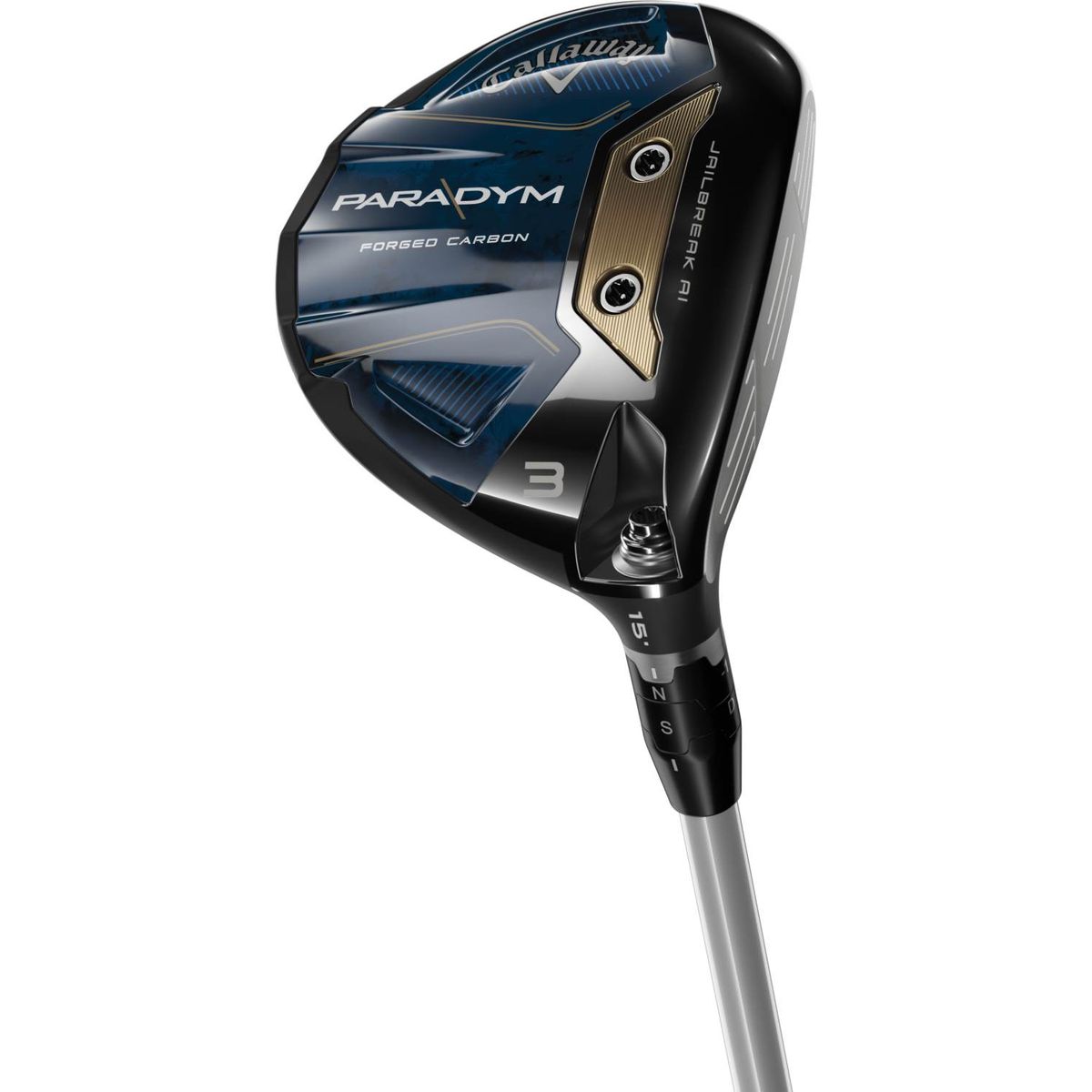 Callaway Paradym Herre Fairwaykølle - Sort - Højre - 16.5° (3 Kølle) - Aldila Ascent PL Blue 50 Regular Grafit