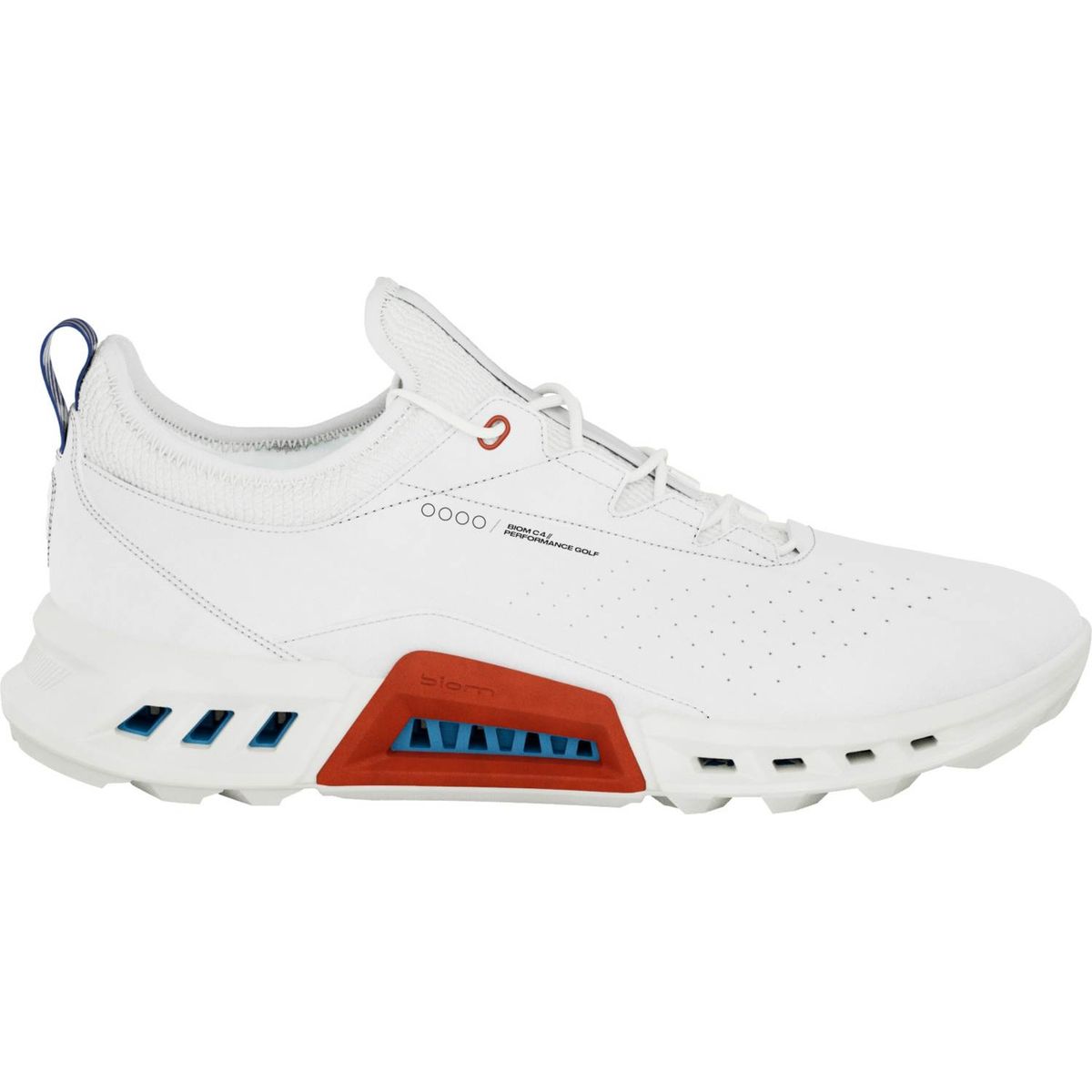 Ecco Biom C4 Vandtætte Herre Golfsko Uden Spikes - White/Mazarine Blue - Str. 42 Normal