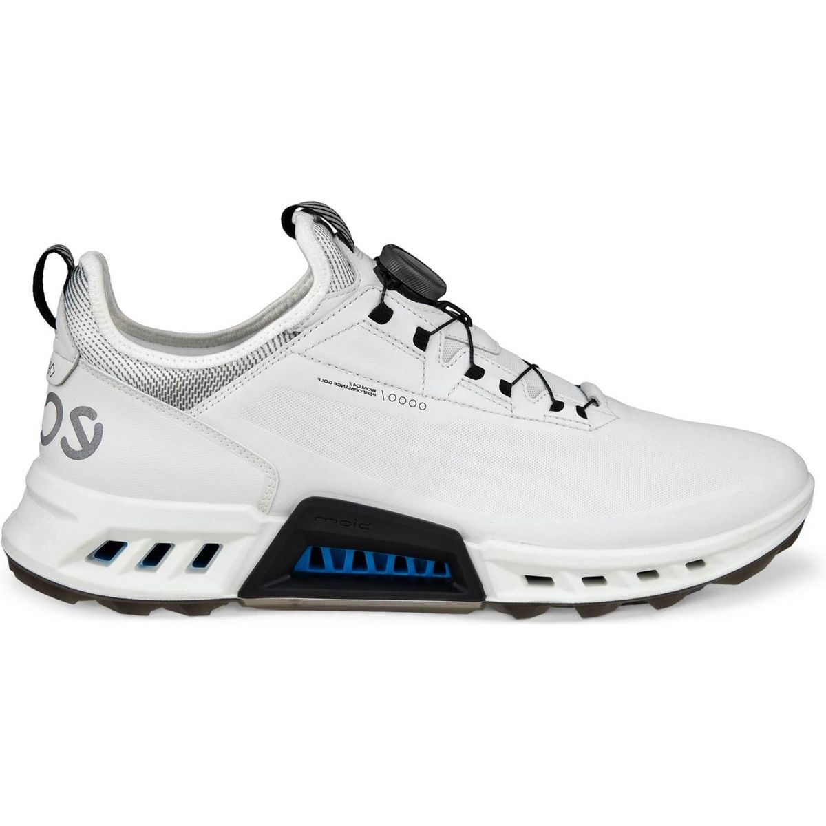 Ecco Biom C4 BOA Vandtætte Herre Golfsko Uden Spikes - White/Black - Str. 47 Normal