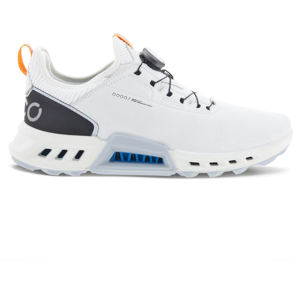 Ecco Biom C4 BOA Vandtætte Herre Golfsko Uden Spikes - White - Str. 39 Normal