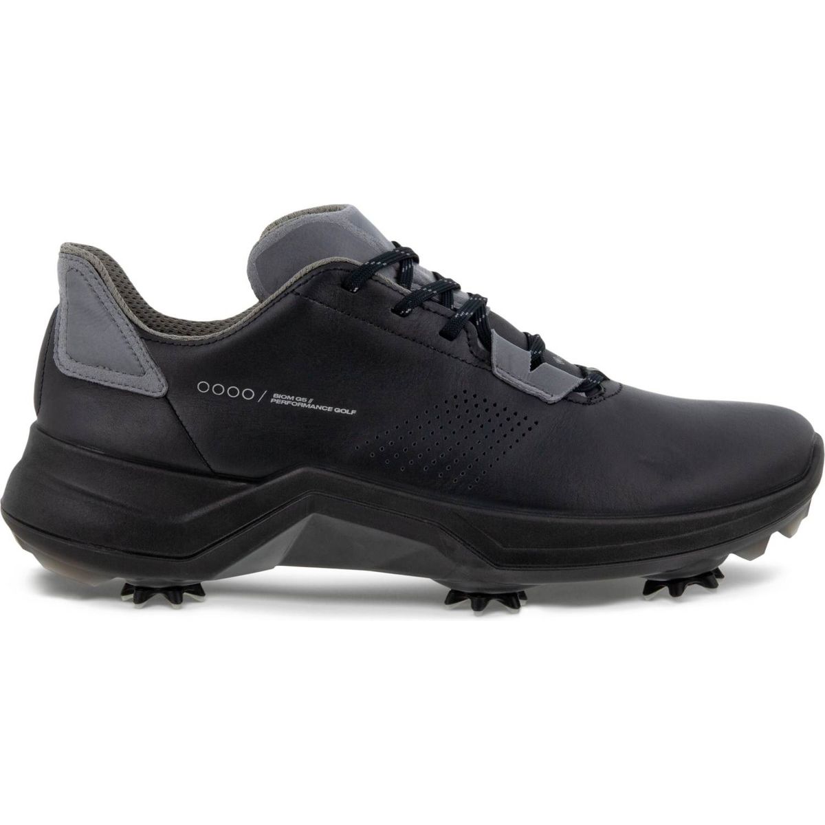 Ecco Biom G5 Vandtætte Herre Golfsko Med Spikes - Black/Steel - Str. 45 Normal