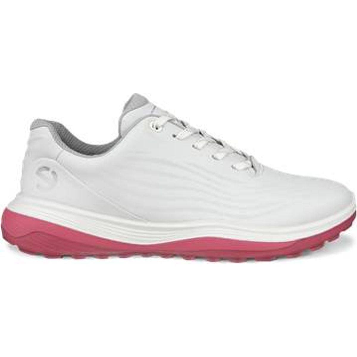 Ecco LT1 Vandtætte Dame Golfsko Uden Spikes - White/Bubblegum - Str. 37 Normal