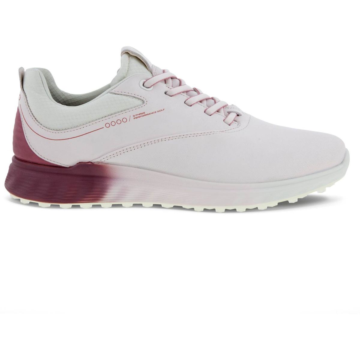 Ecco S-Three (2023) Vandtætte Dame Golfsko Uden Spikes - Delicacy/Blush/Delicacy - Str. 42 Normal