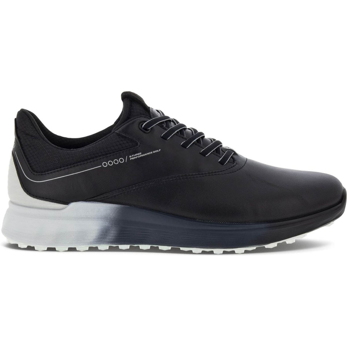 Ecco S-Three (2023) Vandtætte Herre Golfsko Uden Spikes - Black/Concrete/Black - Str. 44 Normal