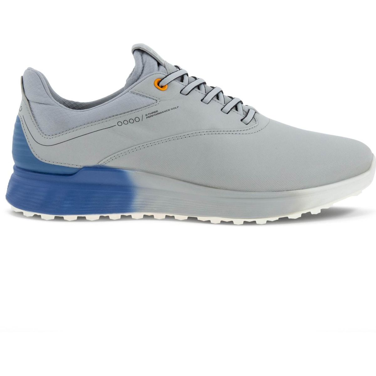 Ecco S-Three (2023) Vandtætte Herre Golfsko Uden Spikes - Concrete/Retro Blue/Concrete - Str. 39 Normal