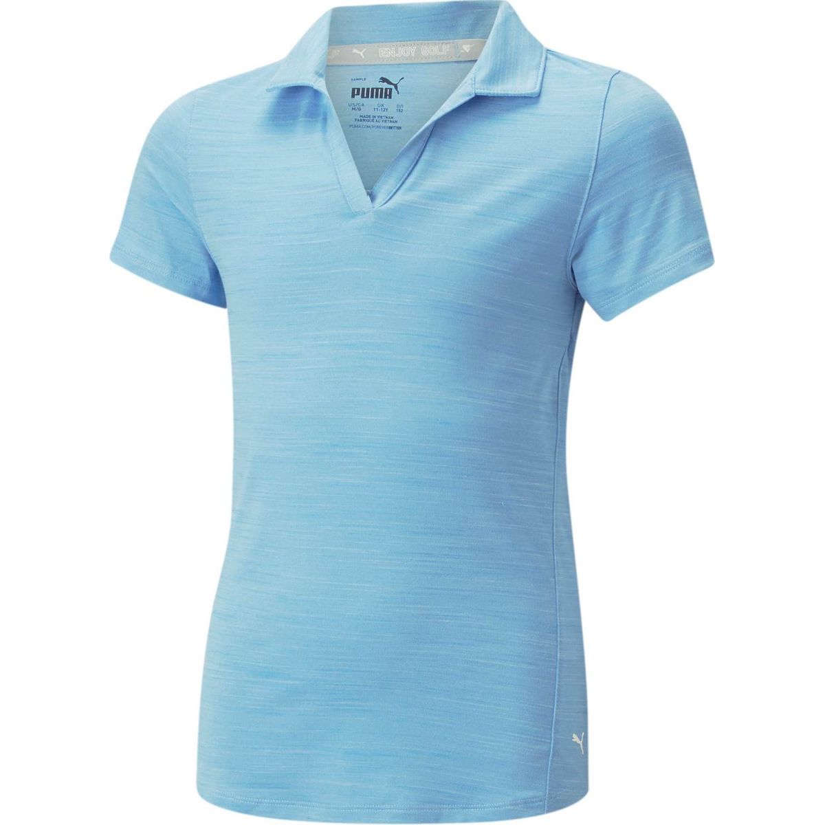 Puma Cloudspun Coast Pige Poloshirt - Day Dream Heather - Str. 128 cm