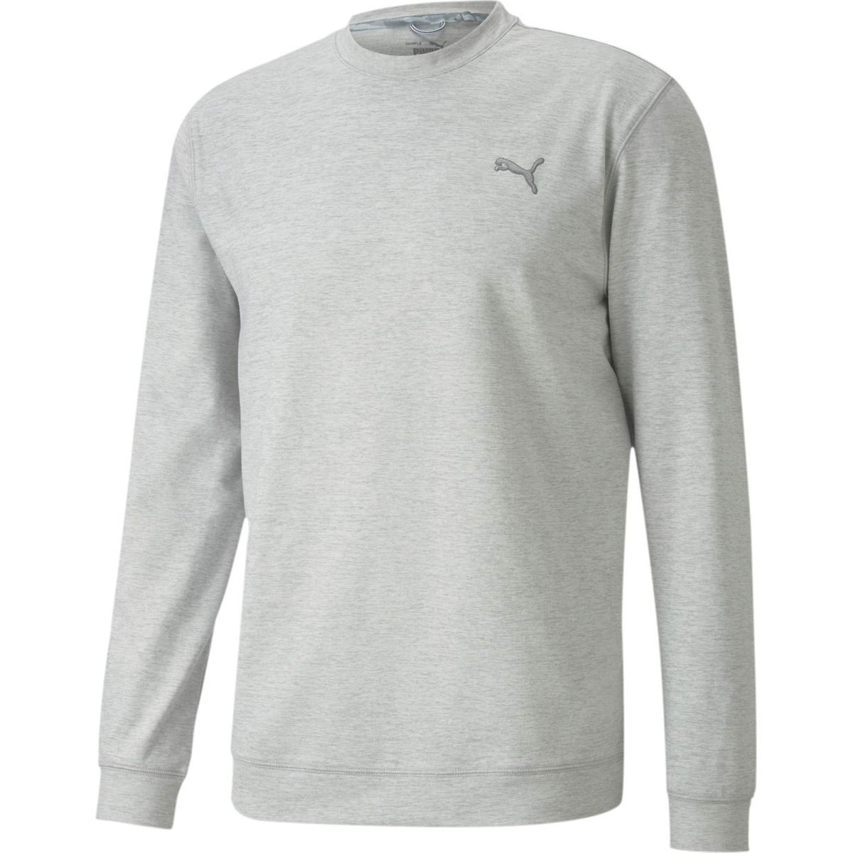 Puma Cloudspun Crewneck (Bryst logo) Herre Pullover - High Rise Heather - Str. S