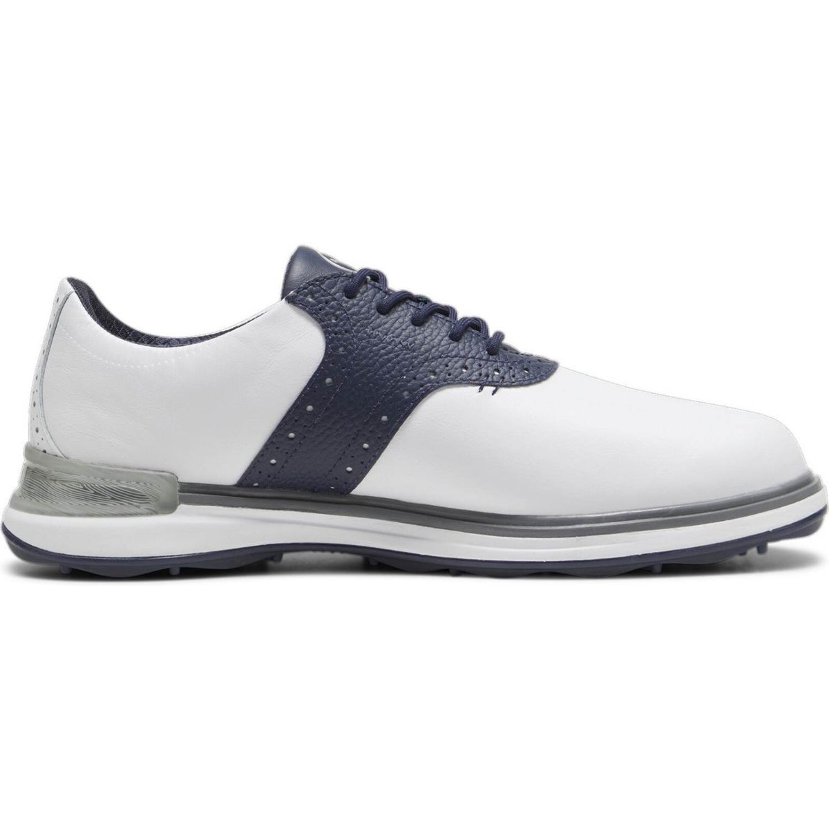 Puma Avant Vandtætte Herre Golfsko Uden Spikes - Puma White/Deep Navy/Speed Blue - Str. 47 Normal