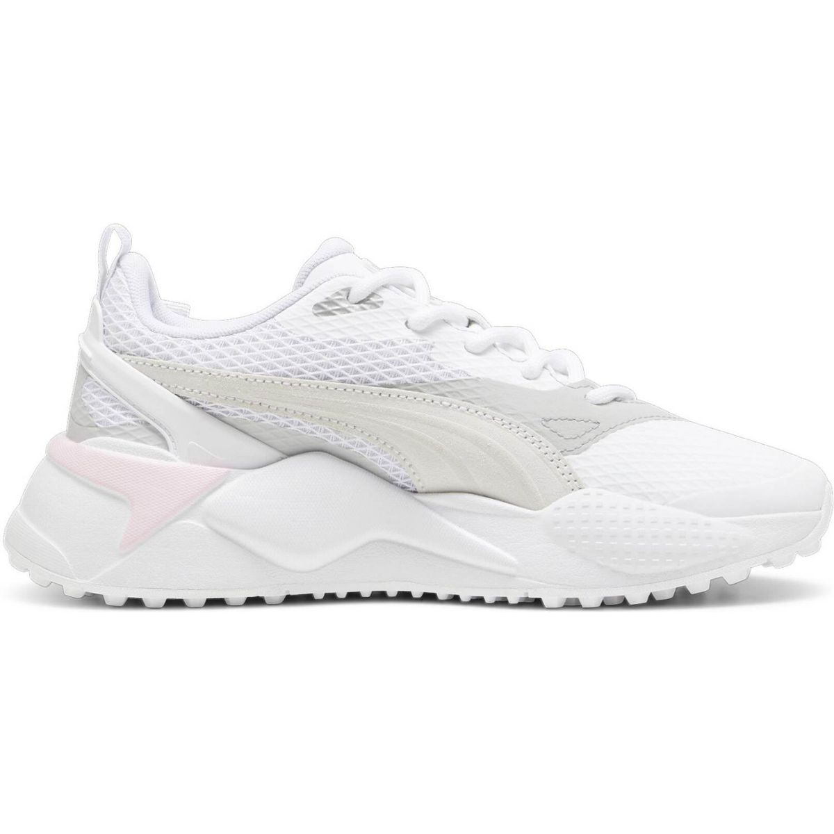 Puma Gs-X Efekt Vandtætte Dame Golfsko Uden Spikes - Puma White/Puma White/Pale Pink - Str. 38 Normal