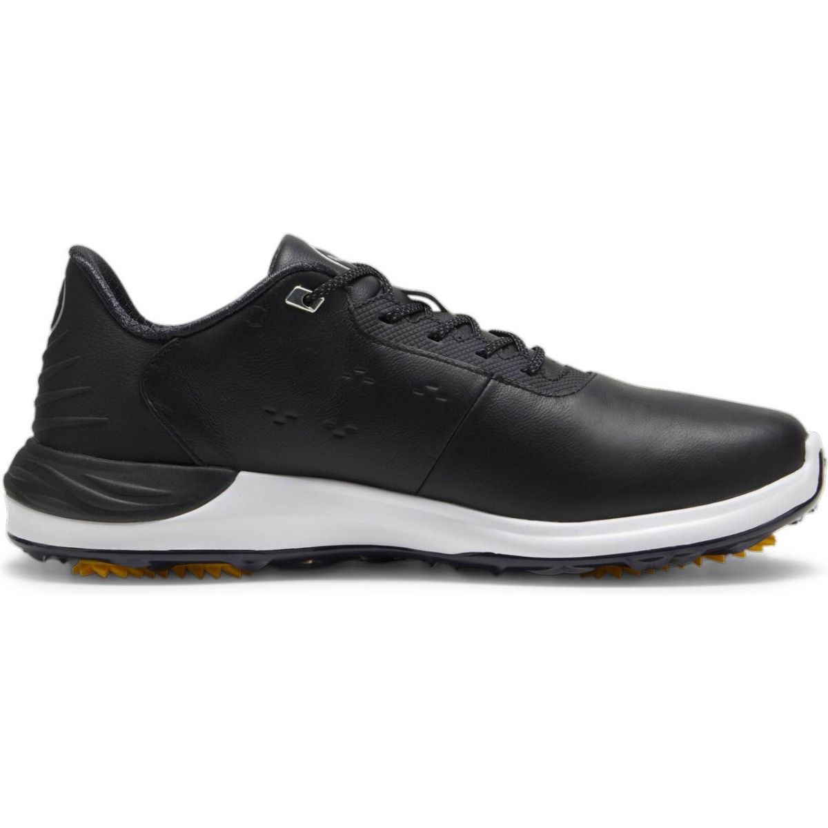 Puma Phantomcat Nitro Plus Vandtætte Herre Golfsko Med Spikes - Puma Black/Puma Silver/Yellow Sizzle - Str. 40 1/2 Normal