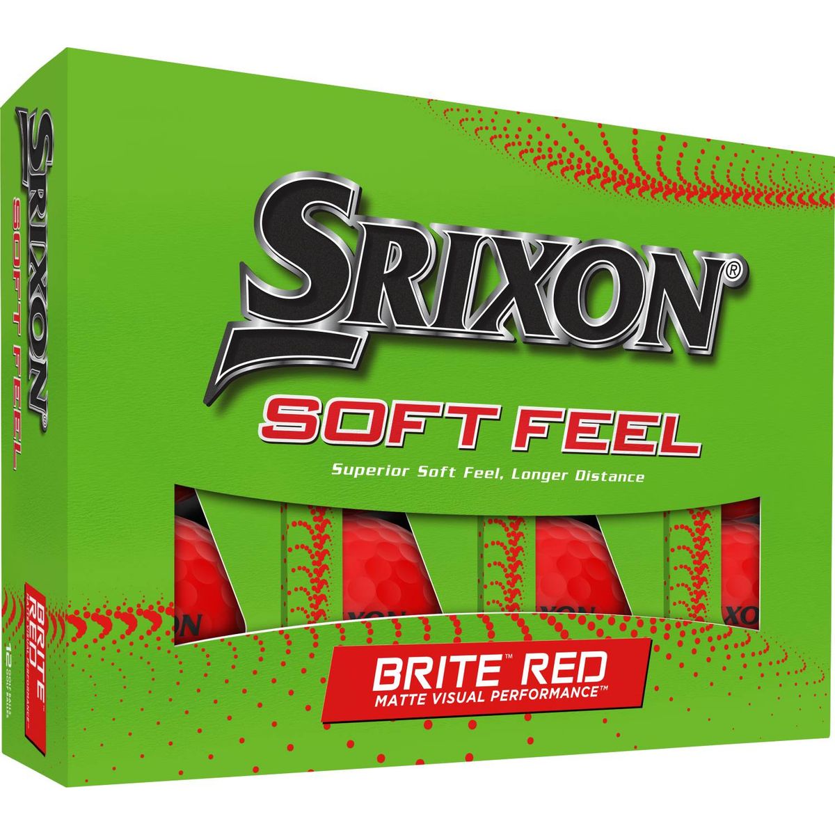 Srixon Soft Feel Golfbolde - Brite Rød