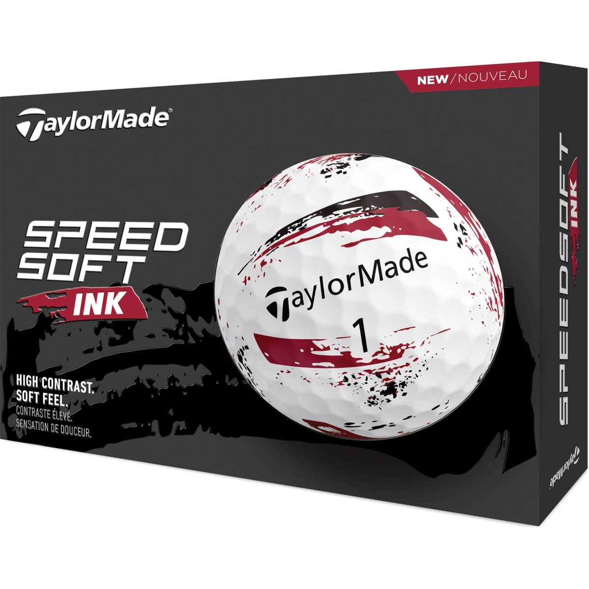 Taylormade SpeedSoft INK (2024) Golfbolde - Rød