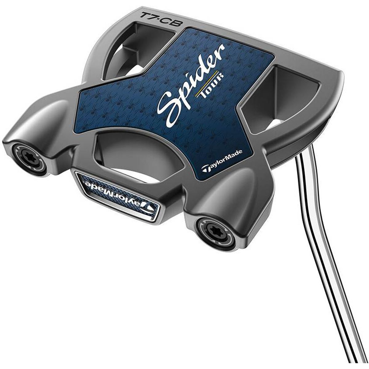 Taylormade Spider Tour S Double Bend Neck Putter - Børstet Stål - Højre - Str. 35" - Taylormade Pistol GT 1.0 (2023) 1.0 Hvid/Sort