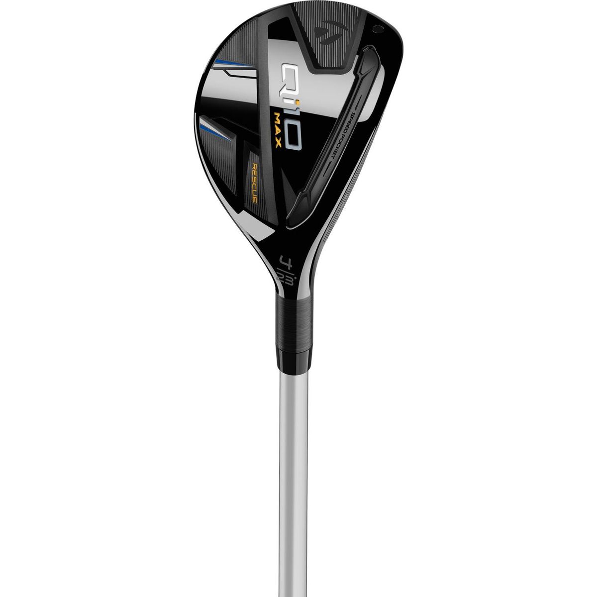 Taylormade Qi10 MAX Dame Hybridkølle - Sort/Blå - Højre - 31.0° (6 Kølle) - Fujikura Speeder NX TCS 40 Dame Grafit