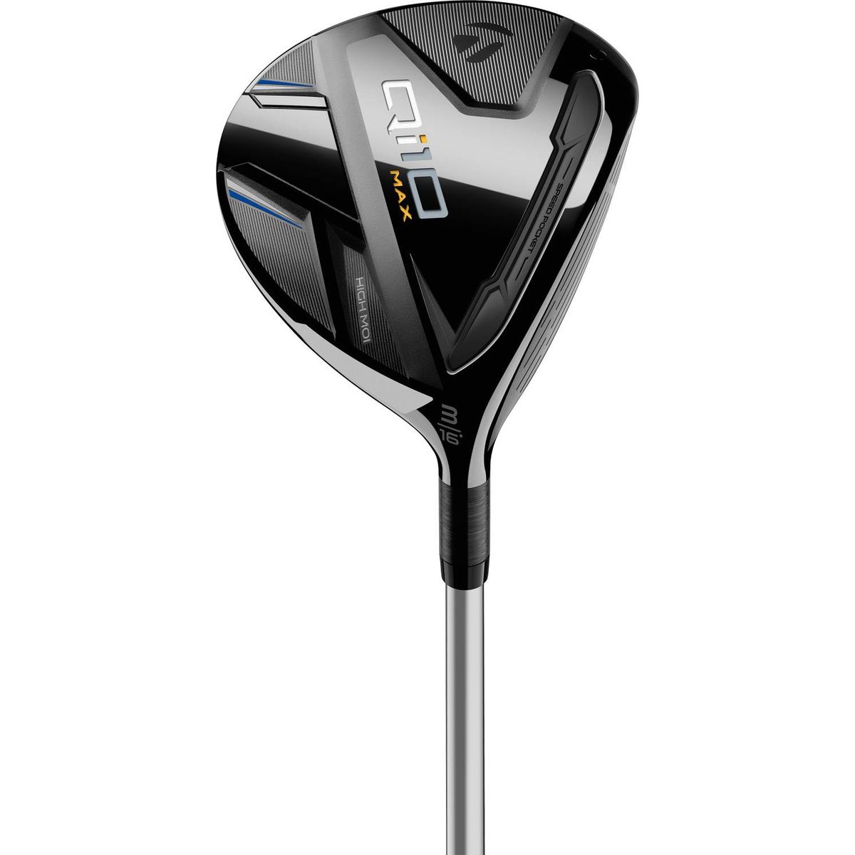 Taylormade Qi10 MAX Herre Fairwaykølle - Sort/Blå - Venstre - 19.0° (5 Kølle) - Fujikura Speeder NX TCS 50 Regular Grafit