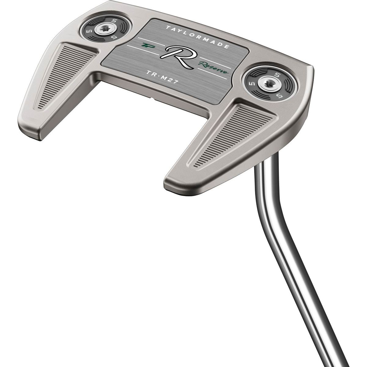 Taylormade TP Reserve M27 Single Bend Neck Putter - Chrome - Venstre - Str. 35" - Taylormade Deep Etched (2023) Standard Sort/Grå