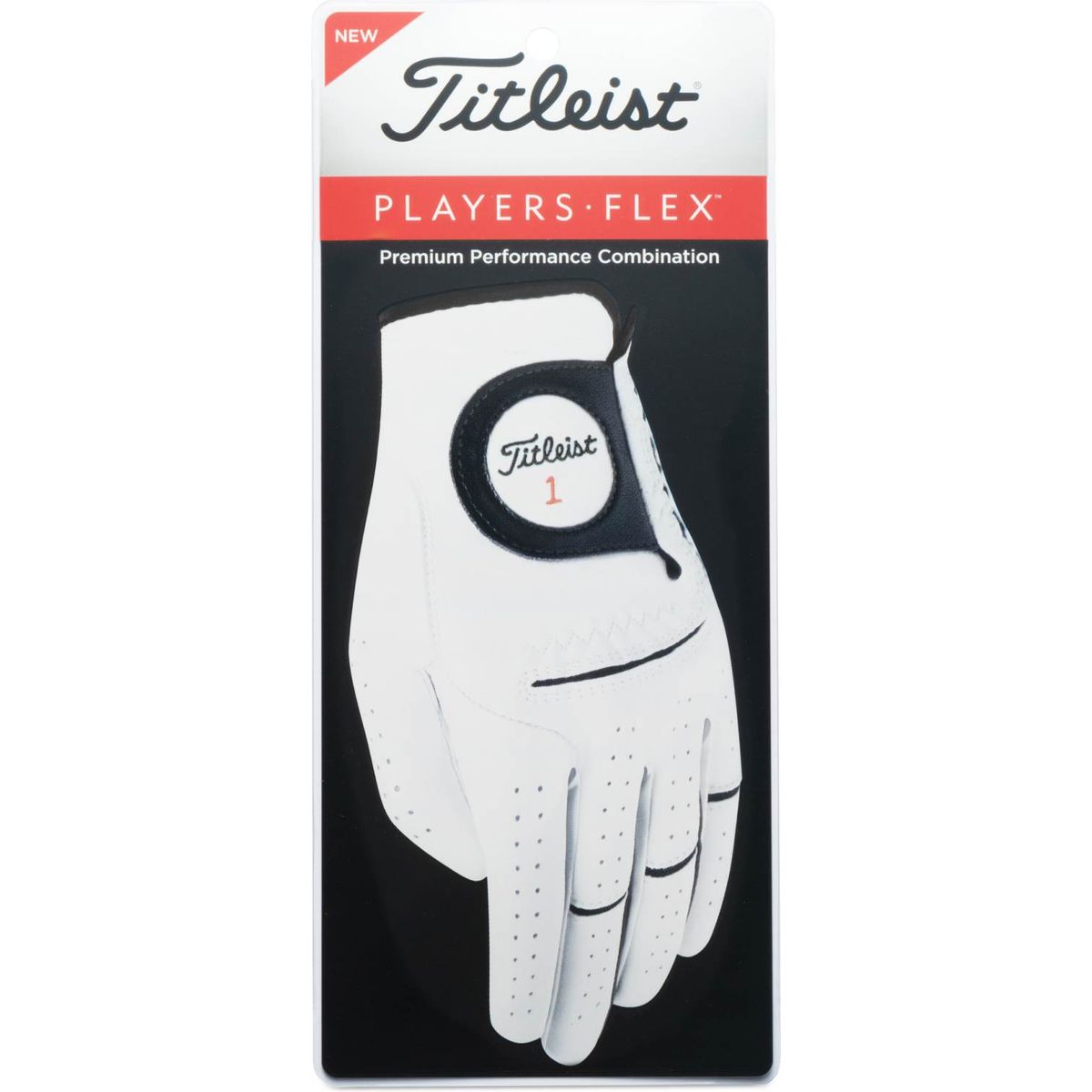 Titleist Players Flex Cadet Læder Herre Golfhandske - Pearl - Venstre - Str. M