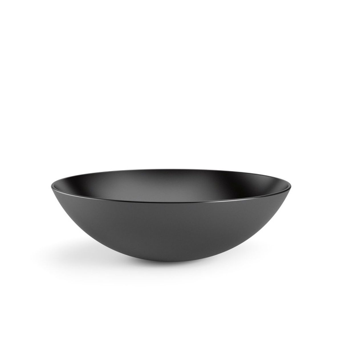 Keramik bowle vask u. overløb, Ø43x13 cm, Mat grå