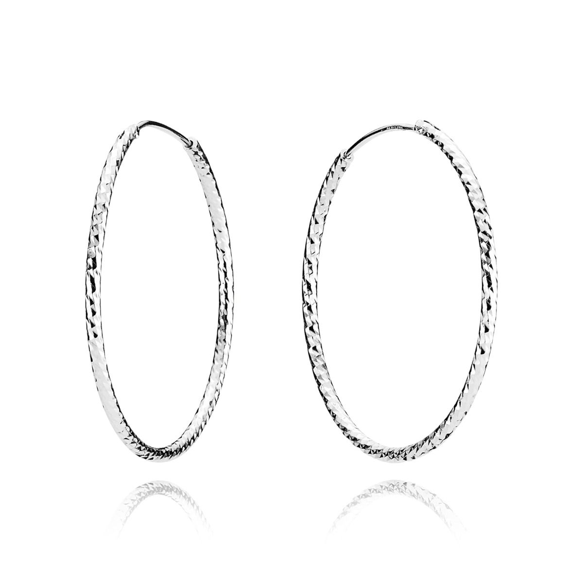 BNH Creol Twist 1,8/30 Mm Sterling Sølv Øreringe