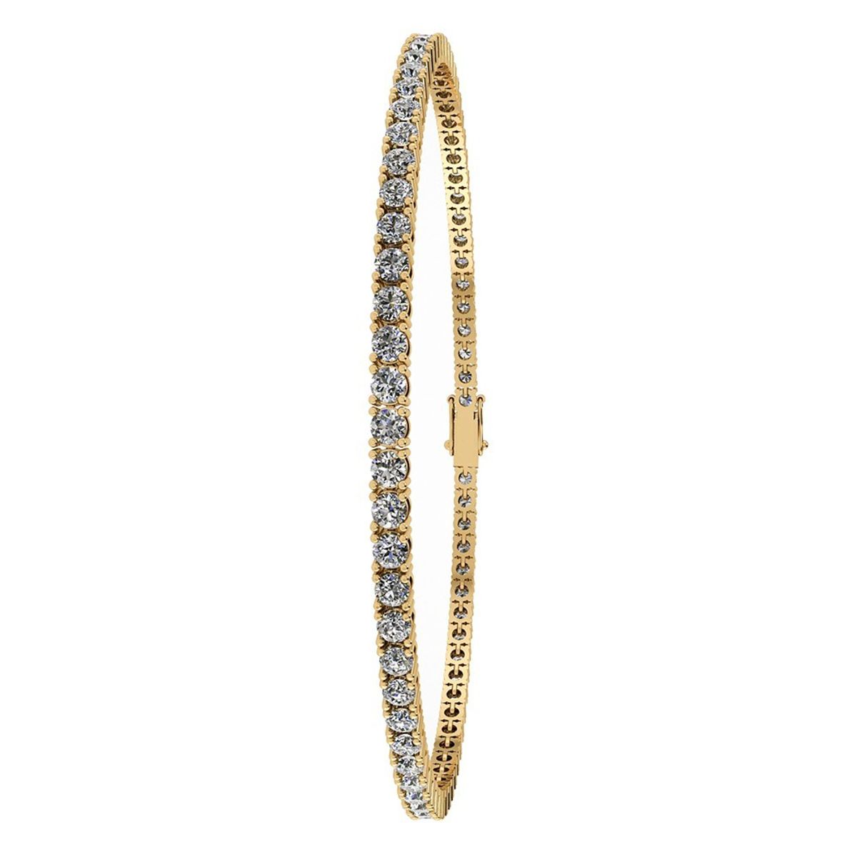 Henrik Ørsnes Design Tennis 14 Karat Guld Armbånd med Diamanter 1,26 Carat W/SI