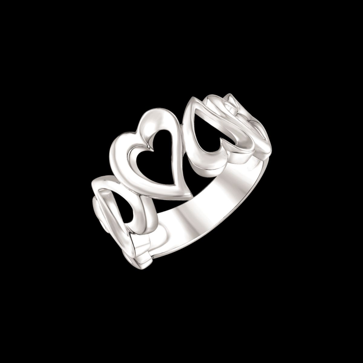 Hearts Rhodineret Sølv Ring fra Støvring Design