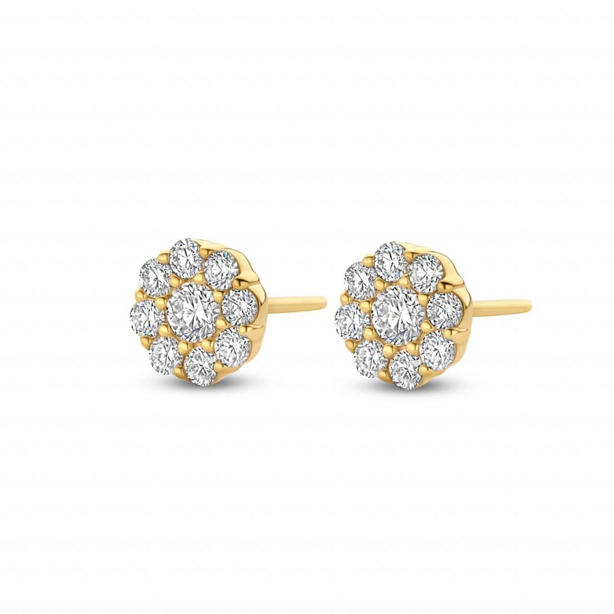 Vanity Stud 14 Karat Guld Ørestikker fra Spirit Icons med Diamanter 0,68 Carat W/VS